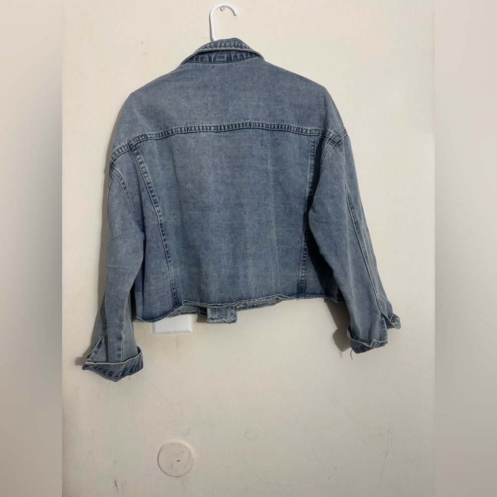 Loragal Blue Denim Jean Jacket Size L - Picture 4 of 11